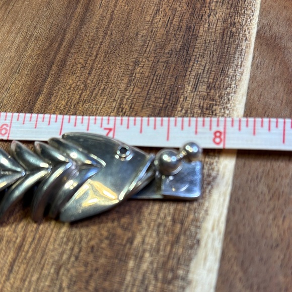 Taxco D'Molina sterling silver fish bone bracelet - Picture 9 of 11